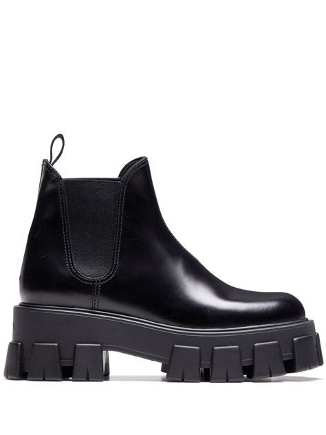 prada monolith lug-sole chelsea boots|Prada Moonlith Brushed Leather Chelsea Boots .